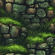 Hand painted mossy stone wall tile texture - 3DOcean Item for Sale