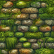 Hand painted mossy stone wall tile texture - 3DOcean Item for Sale