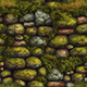 Hand painted mossy stone wall tile texture - 3DOcean Item for Sale