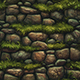 Hand painted mossy stone wall tile texture - 3DOcean Item for Sale