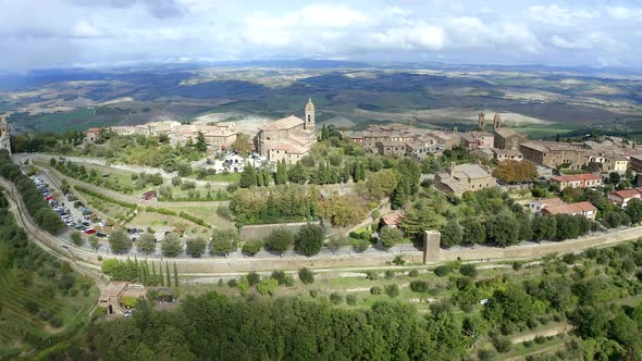 Church of Montalcino and Val d'Orcia, Tuscany, Italy