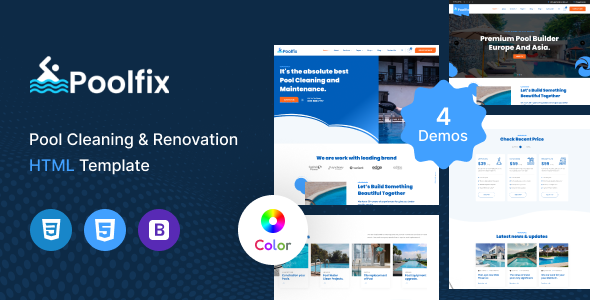 Poolfix - Pool Cleaning & Renovation HTML Template