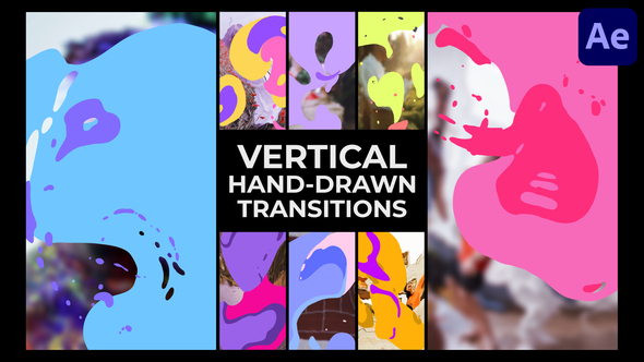 Vertical Liquid Hand Drawn Transitions | After Effects alt