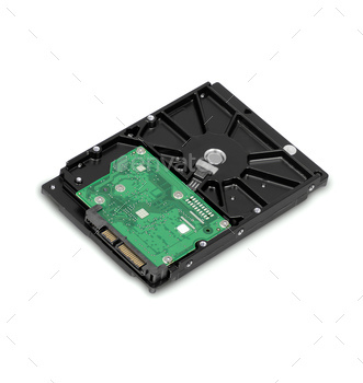open hard drive unit from above