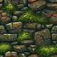 Hand painted mossy stone wall tile texture - 3DOcean Item for Sale