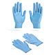 Blue Rubber Gloves 2 Types - disposable medicine nitrile protective glove - 3DOcean Item for Sale