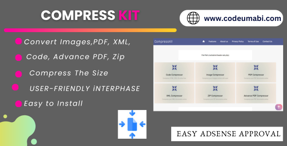 Compress Kit - All in One [Pdf, Image,  Code, XML, ZIP] Compresser