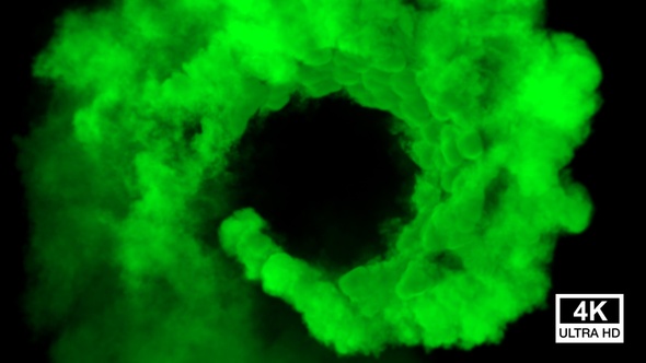 Green Smoke Swirling 4K alt