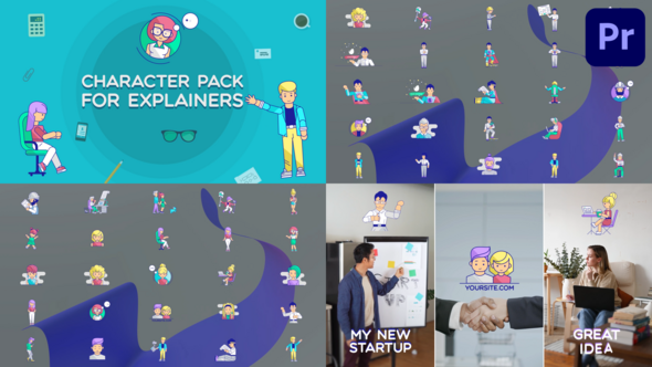Characters Pack For Explainers for Premiere Pro