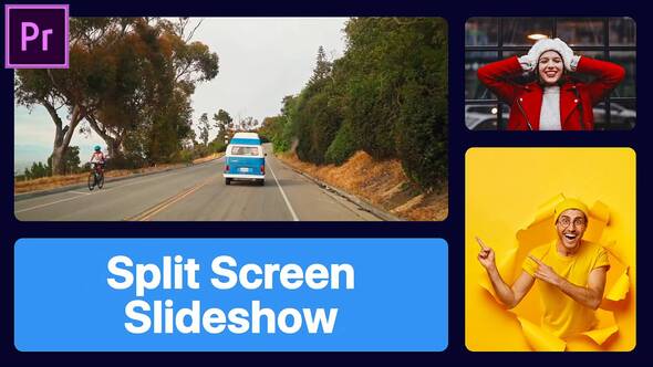 Multiscreen Slideshow | Gallery Dynamic Opener MOGRT for Premier Pro