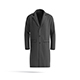 Black Wool Coat - casual men's outercoat jacket - 3DOcean Item for Sale