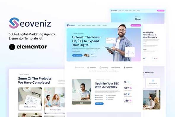 Seoveniz - SEO & Digital Marketing Agency Elementor Template Kit