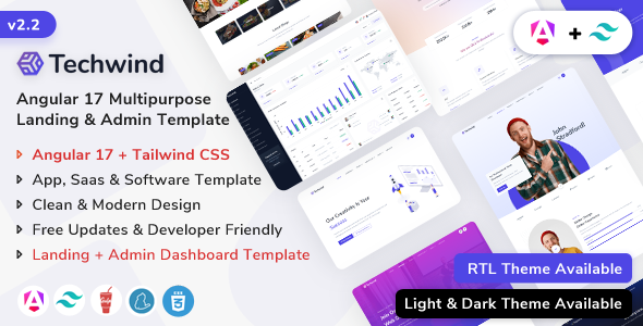 Techwind - Angular 17 Multipurpose App, Saas & Software Landing & Admin Dashboard Template
