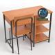 Wide classroom table with side shelves - 3DOcean Item for Sale