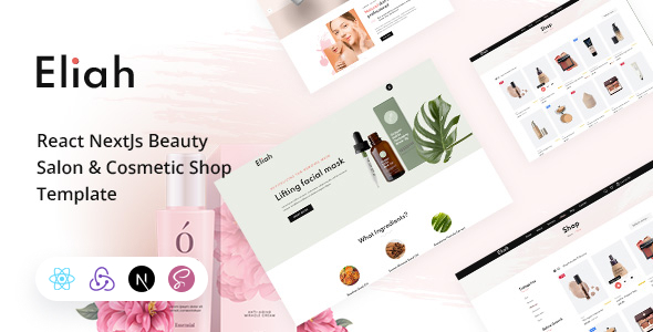 Eliah - React NextJs Beauty Salon & Cosmetic eCommerce Template