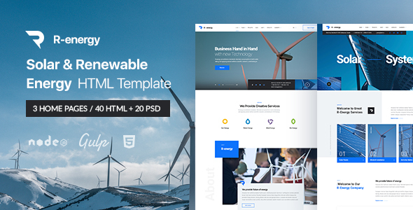 R-energy | Solar & Renewable Energy HTML Template