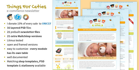 Things for Cuties - Baby Kids Newsletter Template