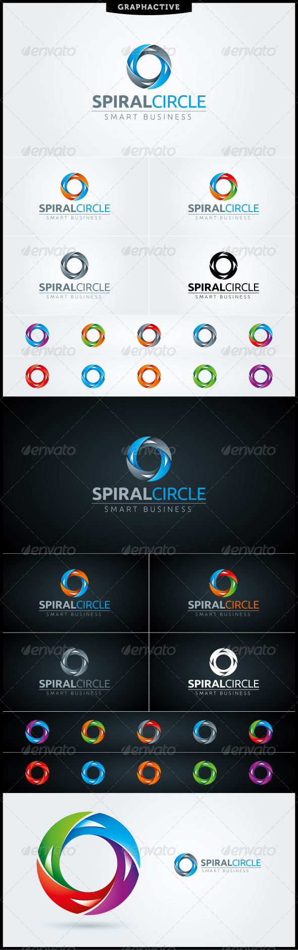 Spiral Circle Letter O Logo Template