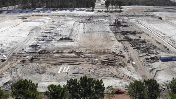 Aerial View of an Construction Area