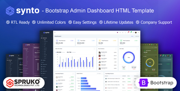 Synto - Bootstrap Admin Dashboard HTML Template