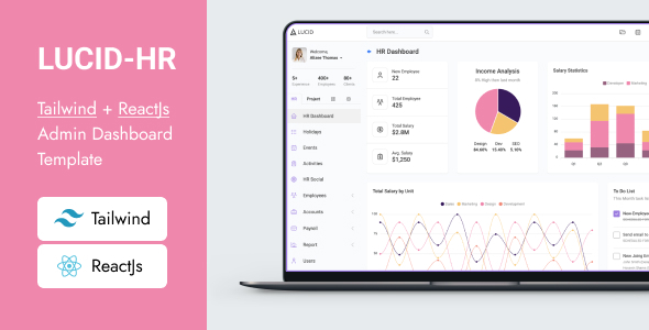 LUCID | HRMS Tailwind CSS React, HTML Admin Dashboard Template