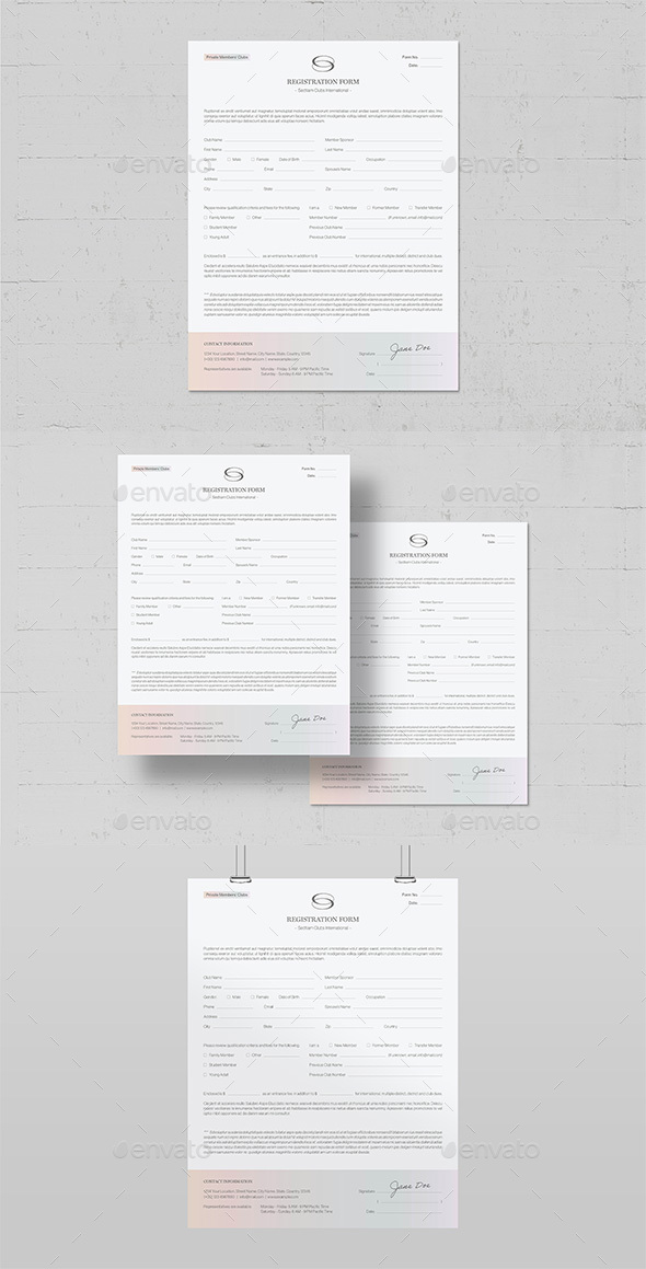 Registration Form Template