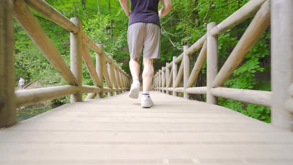 Running, doing sports in nature.