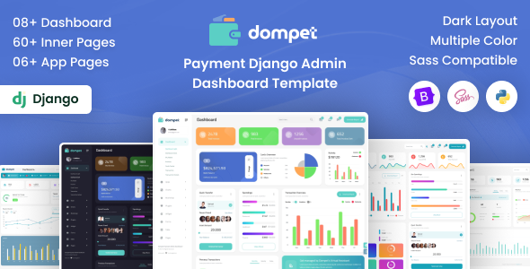 Dompet - Payment Django Admin Dashboard Template