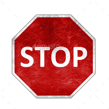 Illustration Stop sign isolated