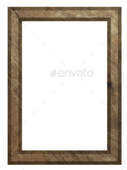 Blank wall hanging rectangular wooden picture and photo frame