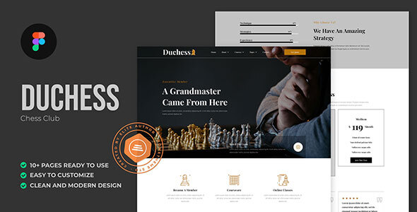 Duchess - Chess Club & Tournament Figma Template