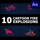 Cartoon Fire Explosions | After Effects - VideoHive Item for Sale