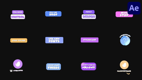 Juicy Titles And Lower Thirds for After Effects alt