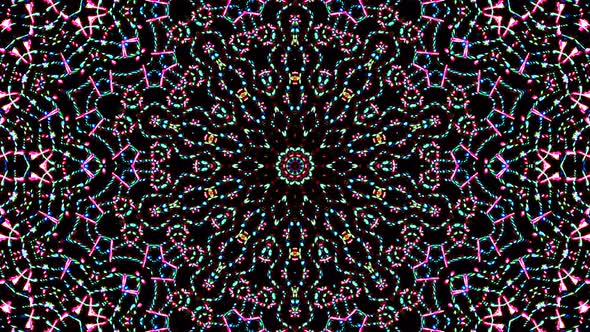 Abstract Kaleidoscope pattern with full colors. Magic mandala