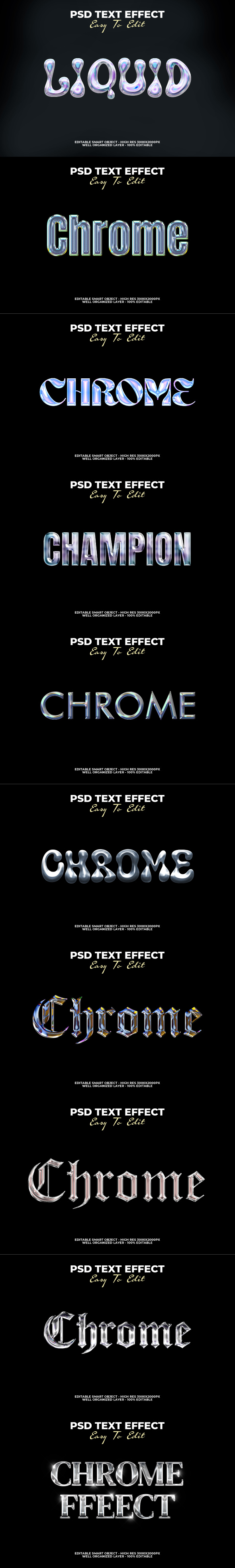 Chrome Text Effect