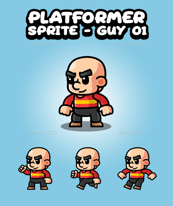 Platformer Game Character Guy 01