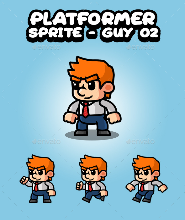 Platformer Game Character Guy 02