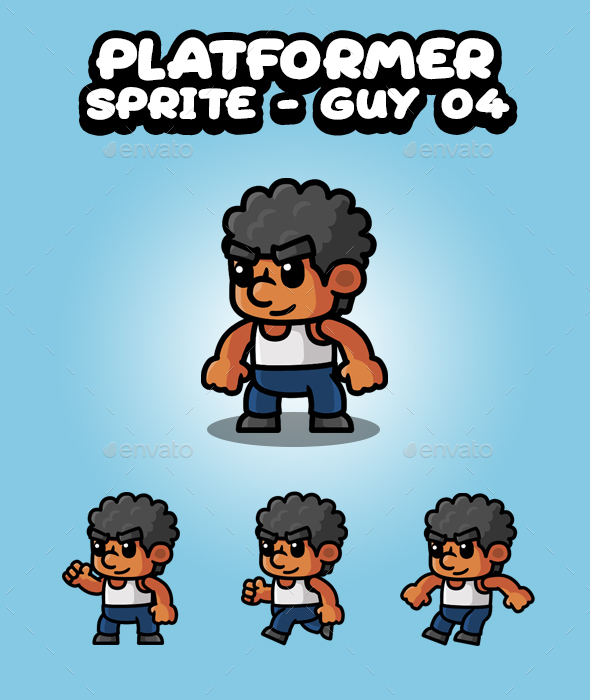 Platformer Game Character Guy 04