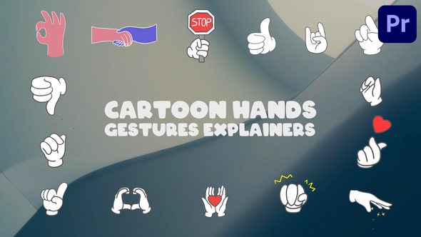 Cartoon Hands Gestures Explainers for Premiere Pro