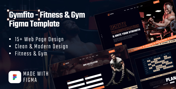 Gymfito - Fitness & Gym Figma Template