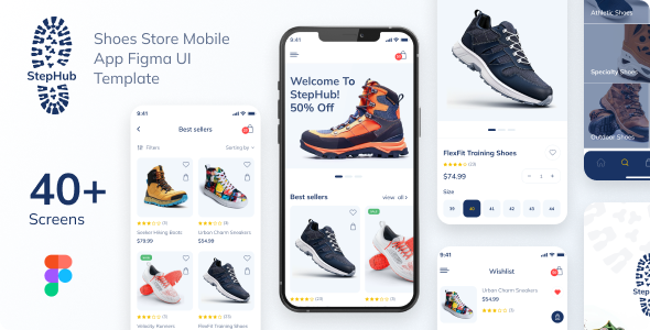 StepHub - Shoes Store Mobile App Figma UI Template
