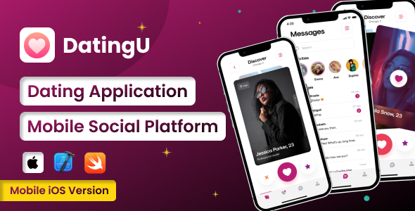 DatingU Dating App - iOS Swift Full Application With Admin Panel