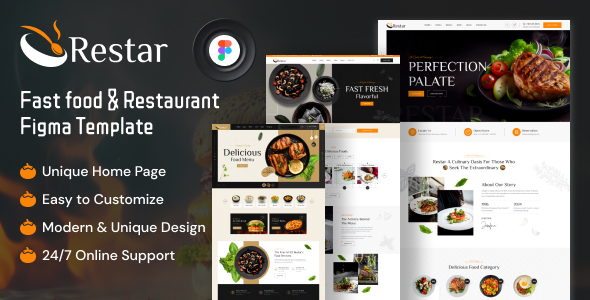 Restar - Fast Foods & Restaurants Figma Template