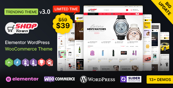 ShopTown WP - Elementor Multi-purpose WooCommerce Theme