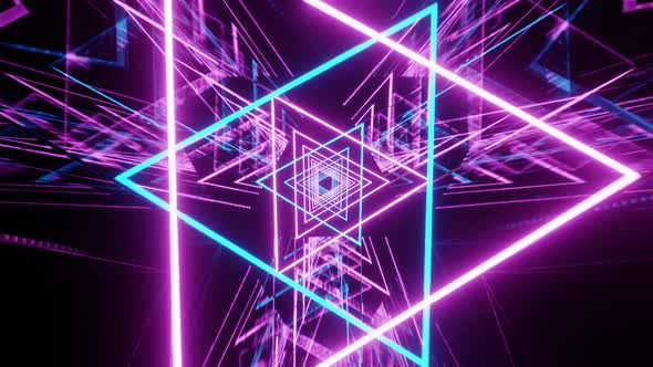 Vj Loop Of The Pink Laser Neon Show For Party HD