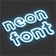 Blue neon lowercase letters - illuminated led lower case font - 3DOcean Item for Sale
