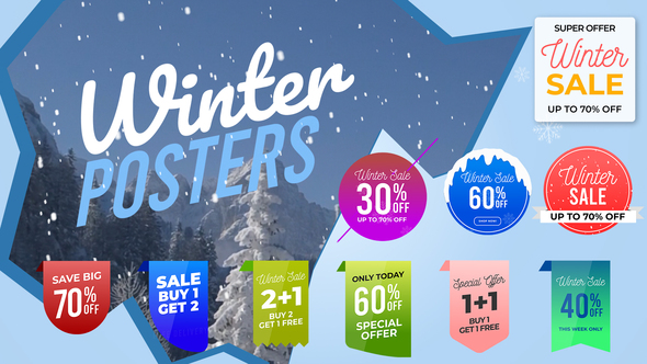 Winter Sale Posters & Labels