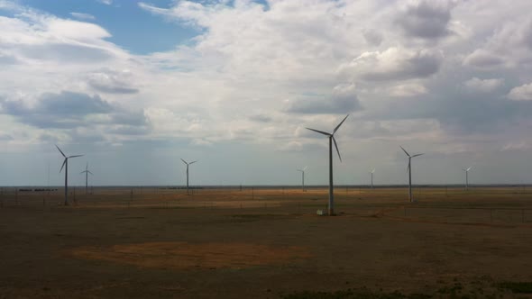 wind turbines in the field