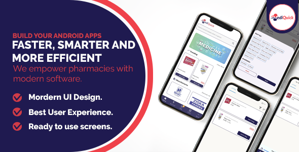 MediQuick Best Pharmacy eCommerce Flutter app.