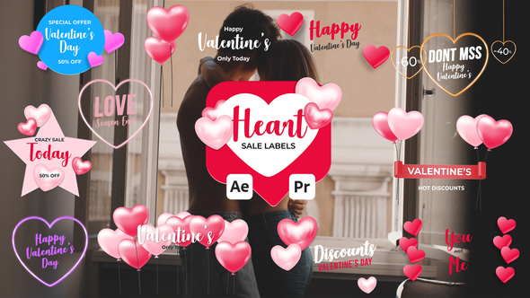 Heart Sale Labels